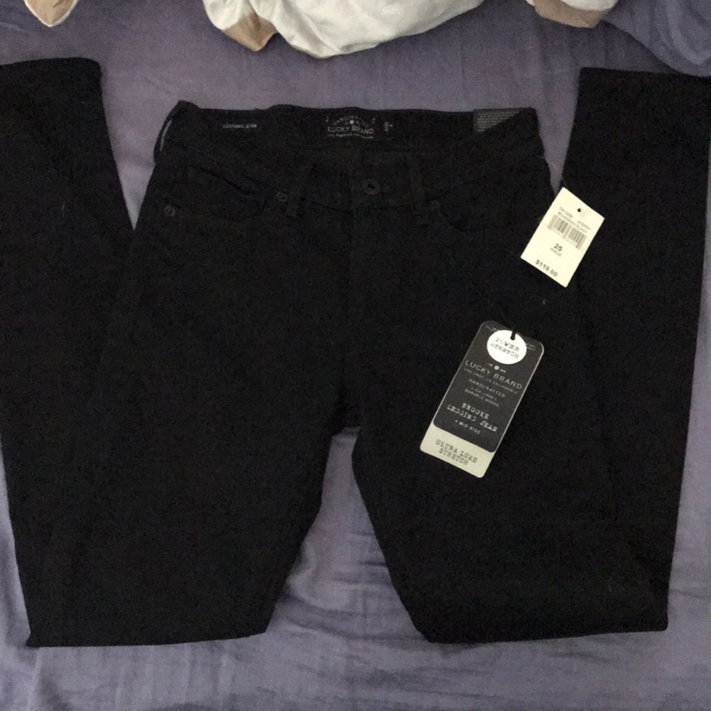 Lucky Brand Brooke Legging Jean NWT 0/25A black